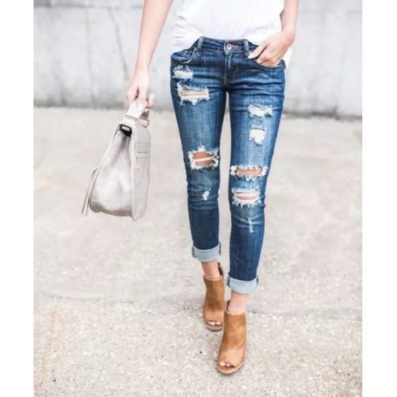 Unbranded - Boutique Item Denim - Distressed Skinny Jeans